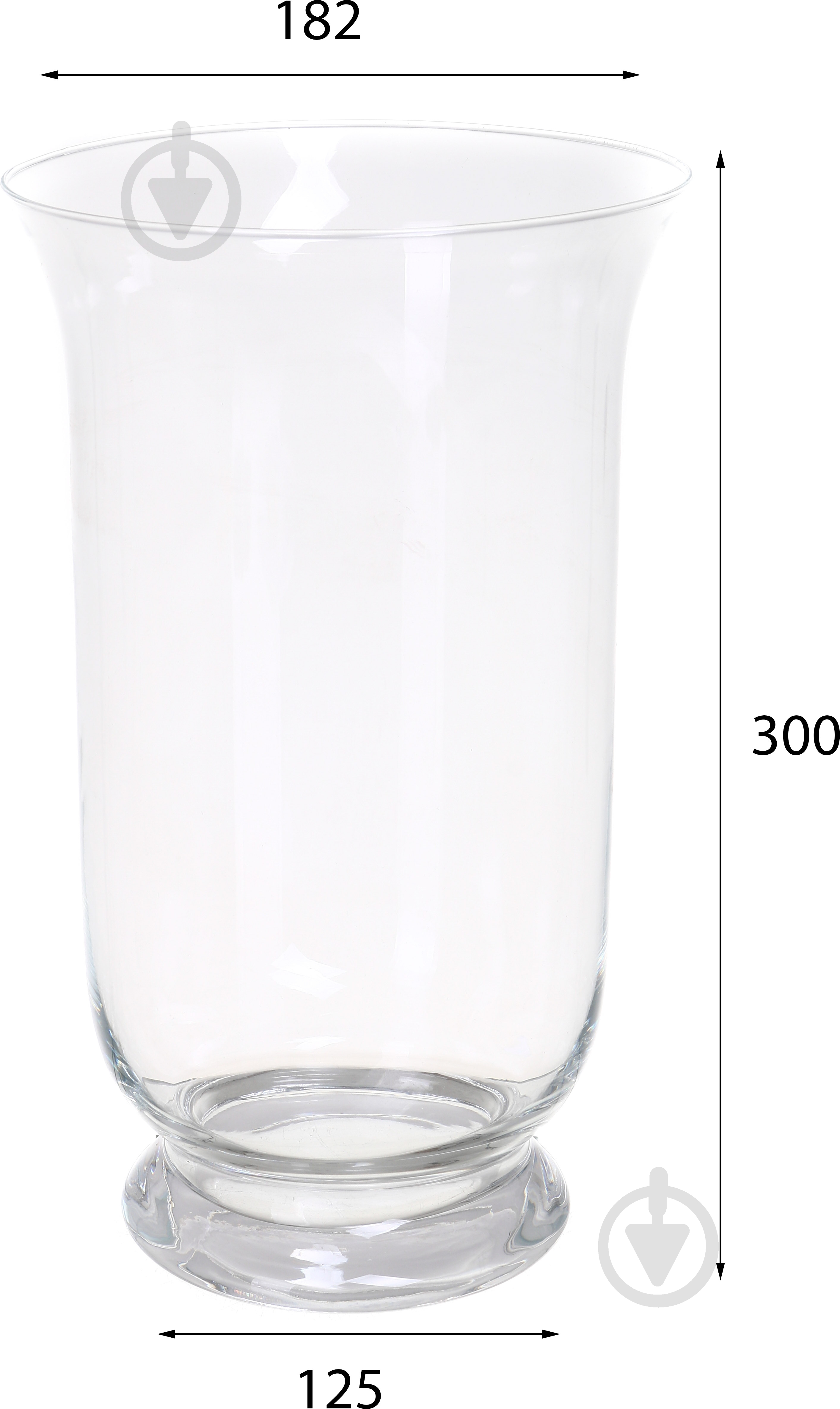 Ваза Тюльпан d18 30 см прозрачная - фото 2