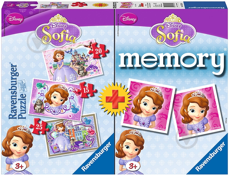 Пазл Ravensburger Memory Дисней: София 3 в 1 07358R - фото 1