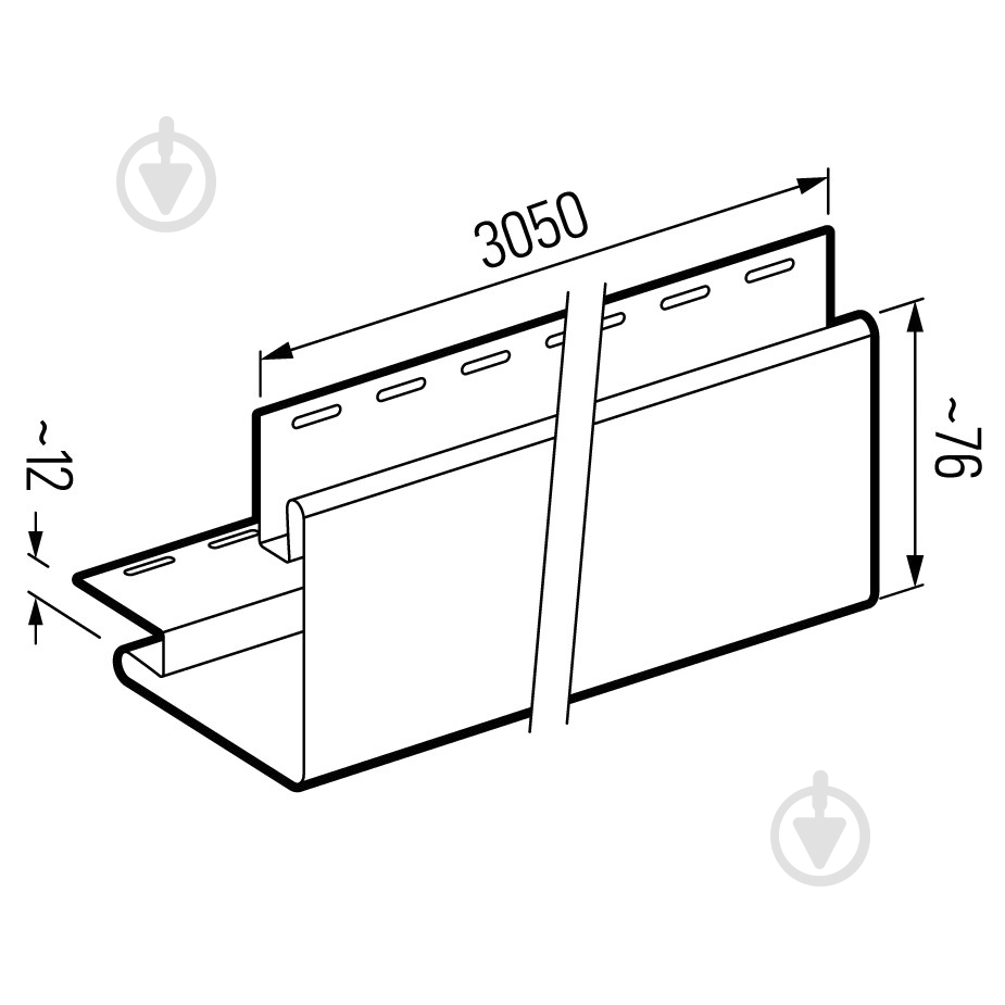 Кут зовнішній Vilo™ 3,05 м дуб SVP-12 - фото 2