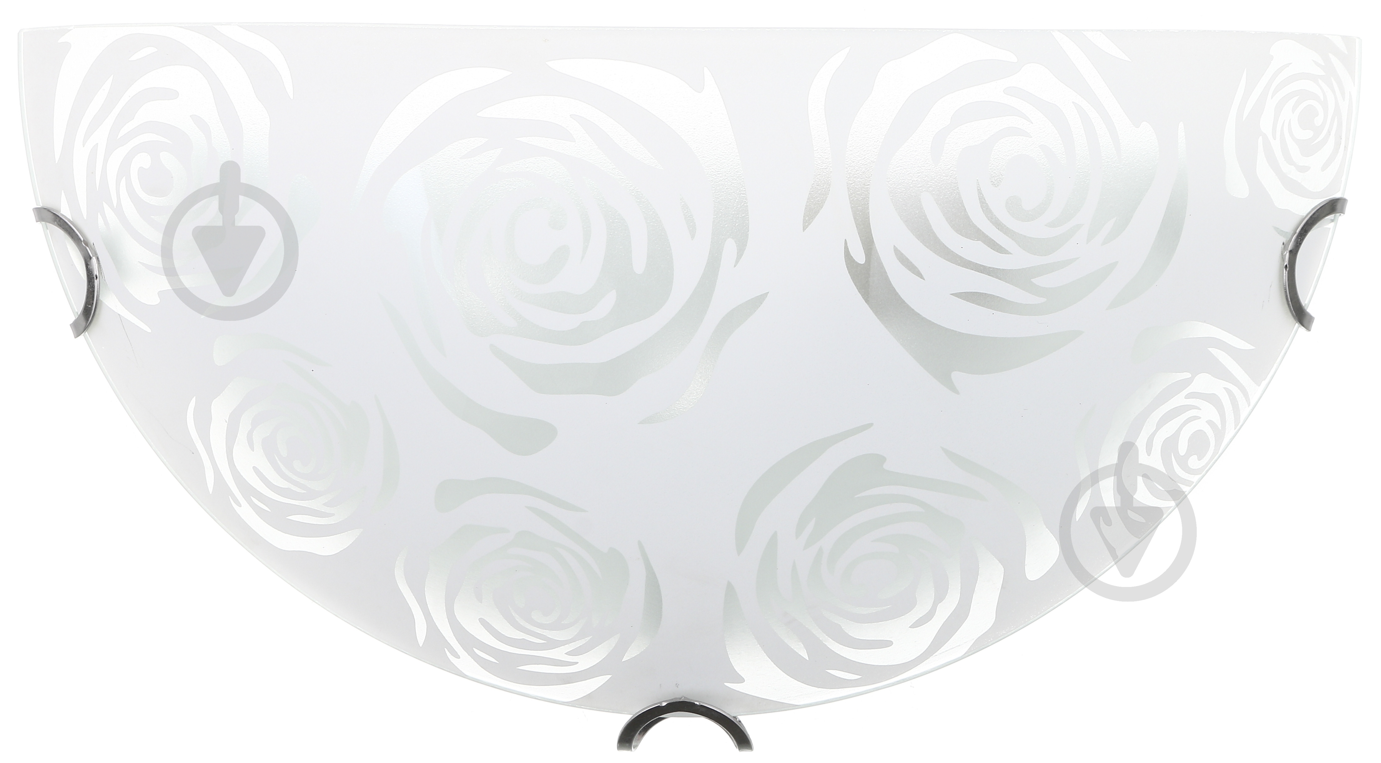 Светильник настенный УТ Сяйво НПБ Роза 1x60 Вт E27 белый с рисунком 1508 - фото 1