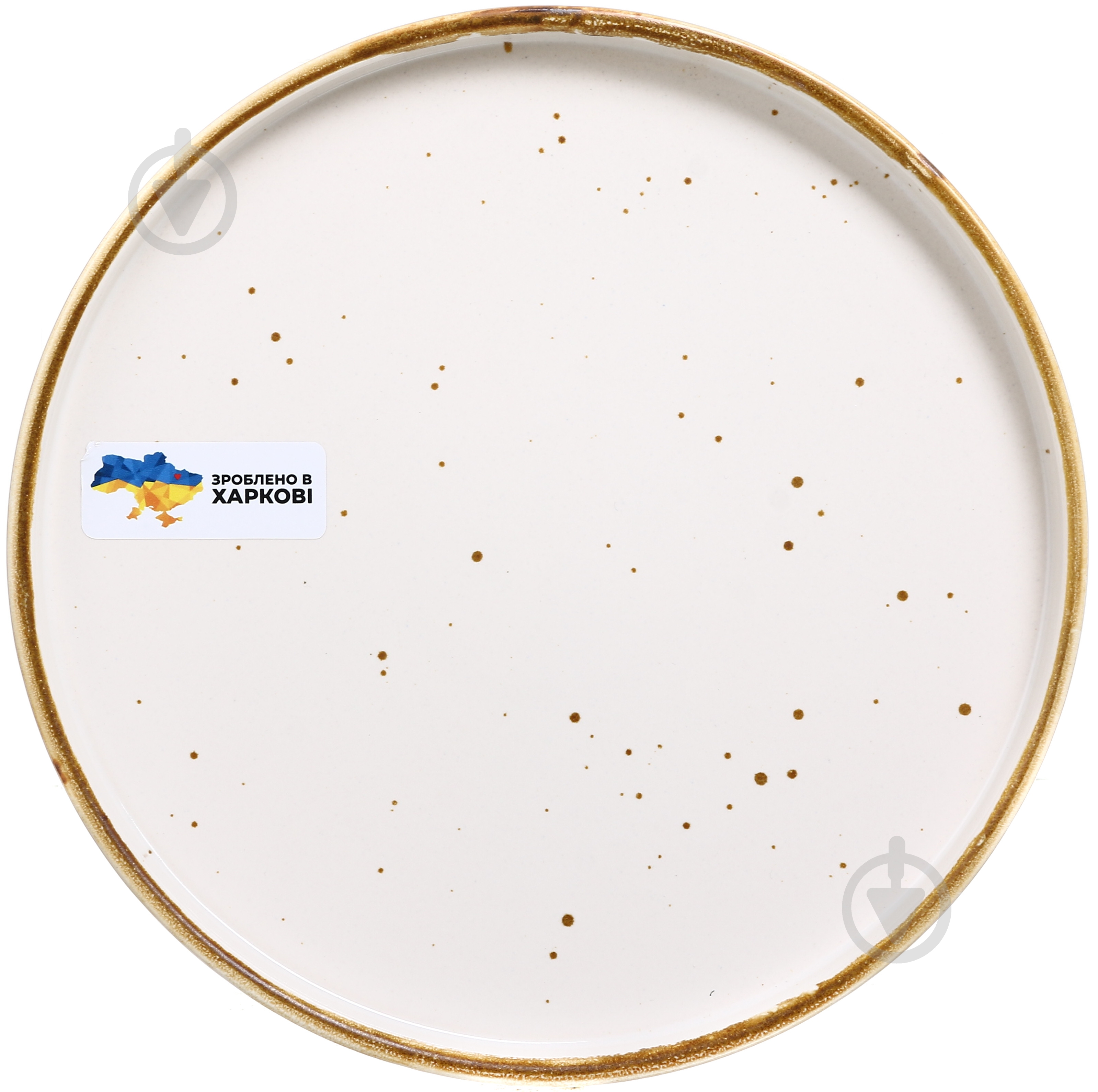 Тарілка Salex з бортом White/walnut 22 см - фото 2