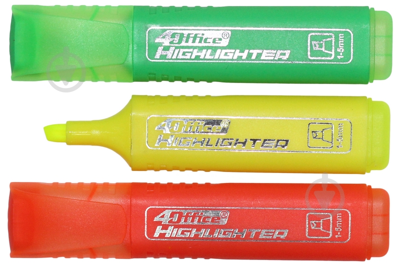 Набор текстовых маркеров 4Office 3шт 1-5мм 4-117-23 01100340 разноцветный - фото 1