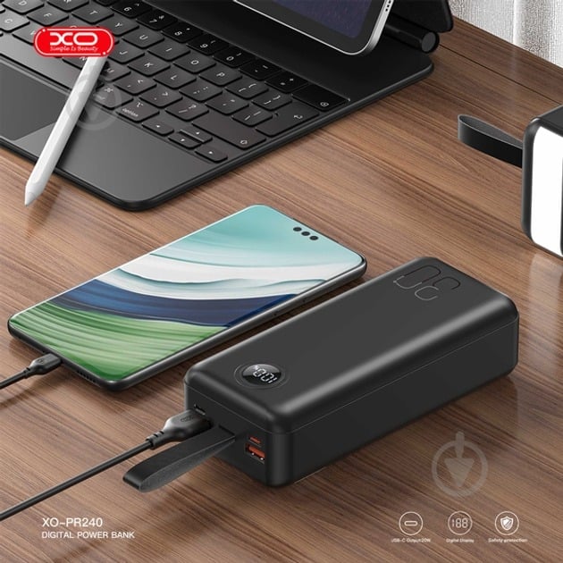 Повербанк Xo PR240 30000 mAh black (PR240.black) - фото 5