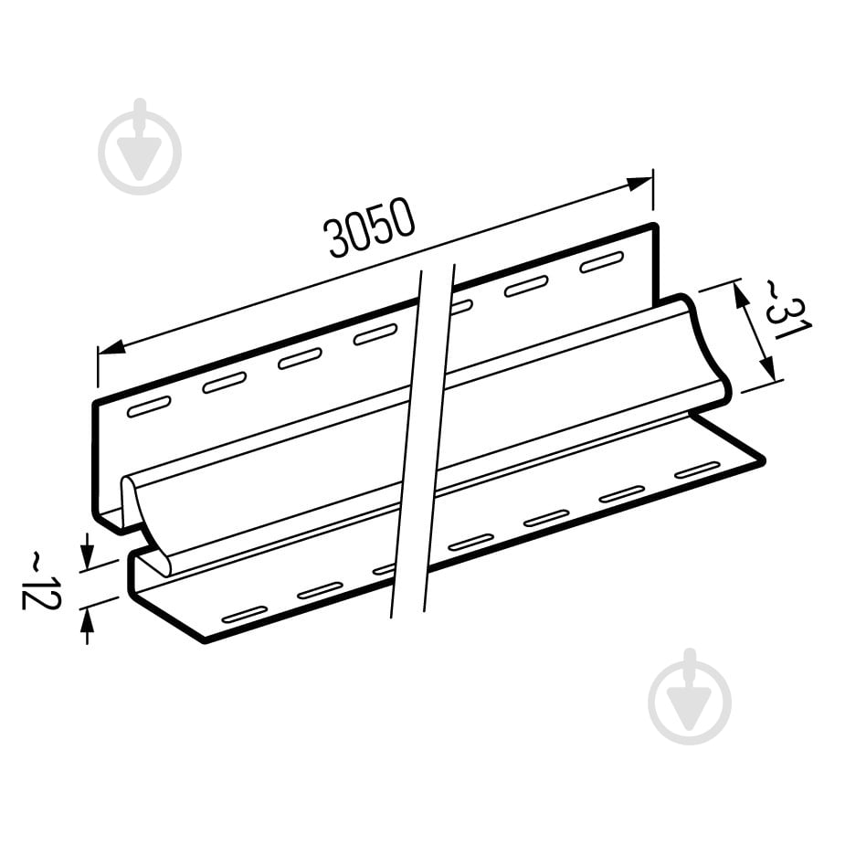 Кут внутренний Vilo™ 3,05 м дуб SVP-13 - фото 2