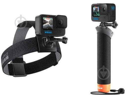 Відеокамера GoPro HERO12 Black & Enduro & Head Strap & Handler Floating black (CHDRB-121-RW) - фото 4