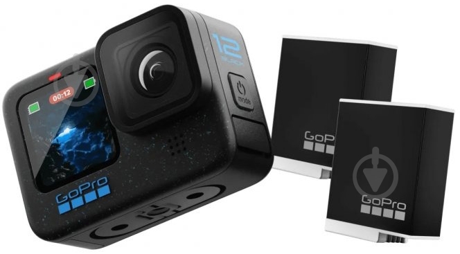 Відеокамера GoPro HERO12 Black & Enduro & Head Strap & Handler Floating black (CHDRB-121-RW) - фото 3