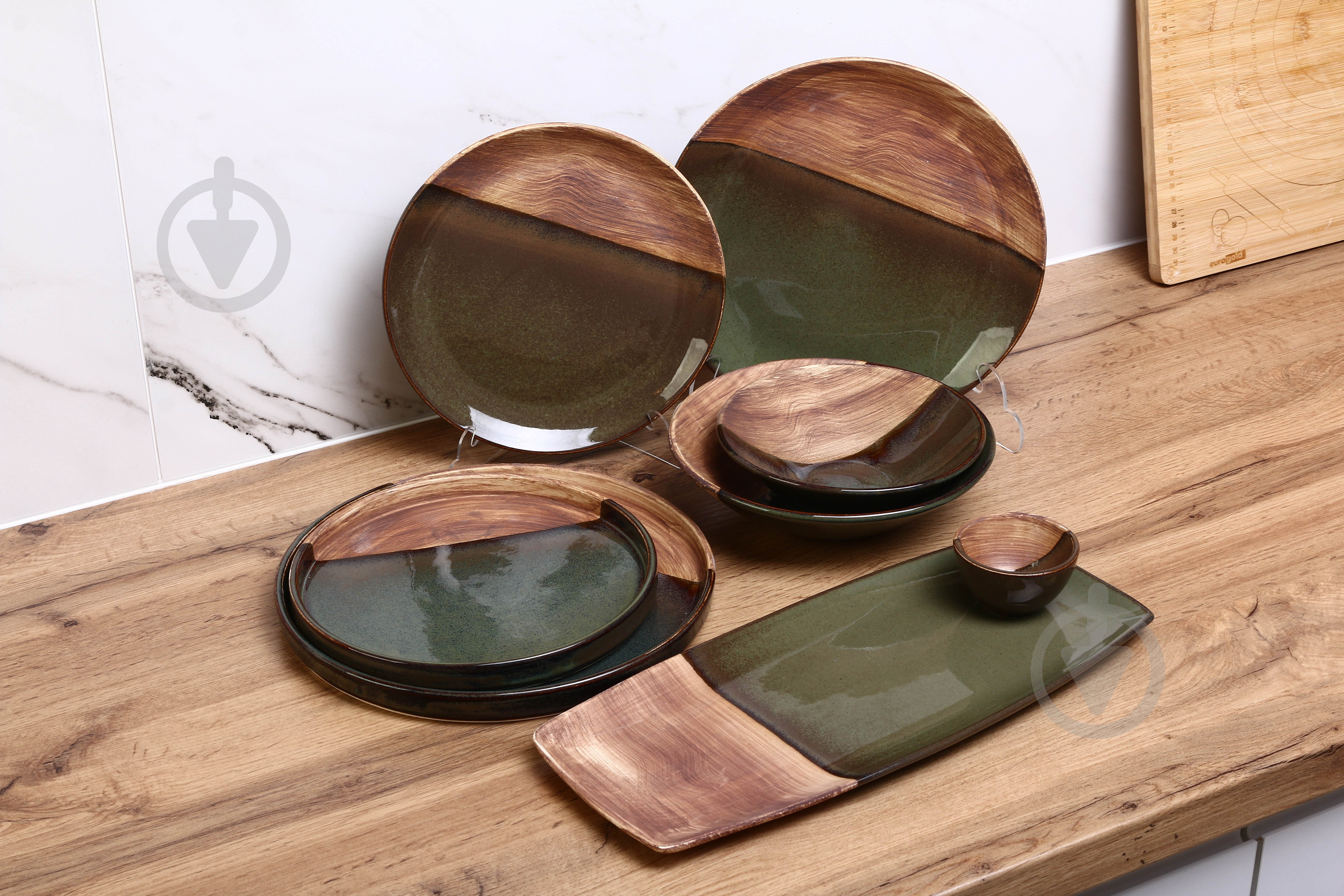 Тарелка Salex Moss/wood 26 см - фото 5