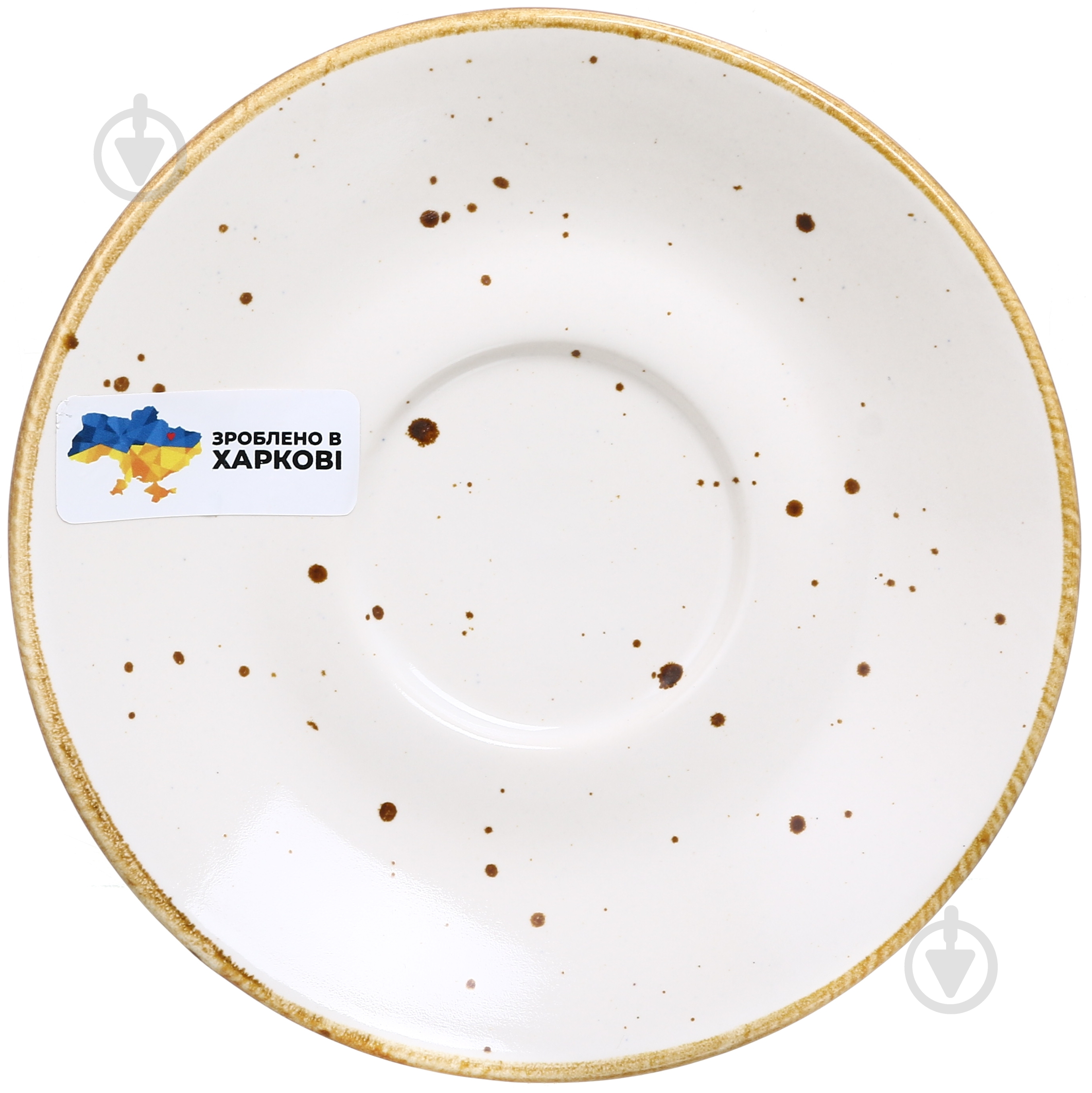 Блюдце Salex White/walnut 16 см - фото 2 Блюдце Salex White/walnut 16 см - фото 2