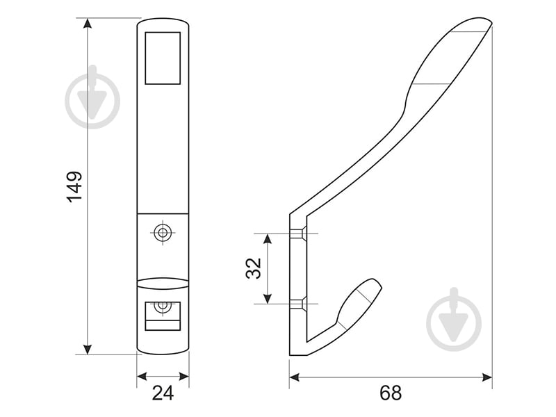 Крючок DC (DW 08 G6 RW 0808) - фото 3