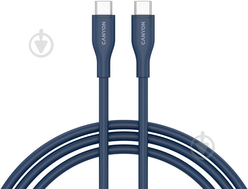 Кабель Canyon CC60SC10 Type-C to Type-C 60W 1 м темно-синій (CNS-CC60SC10DB) - фото 1 Кабель Canyon CC60SC10 Type-C to Type-C 60W 1 м темно-синій (CNS-CC60SC10DB) - фото 1