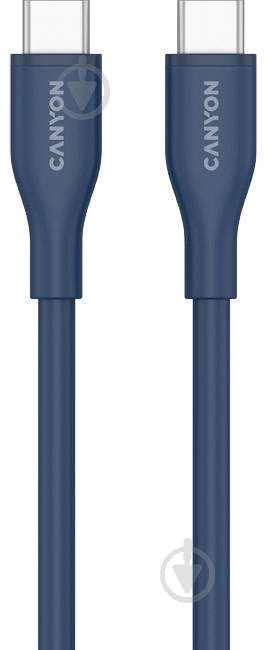 Кабель Canyon CC60SC10 Type-C to Type-C 60W 1 м темно-синій (CNS-CC60SC10DB) - фото 2 Кабель Canyon CC60SC10 Type-C to Type-C 60W 1 м темно-синій (CNS-CC60SC10DB) - фото 2