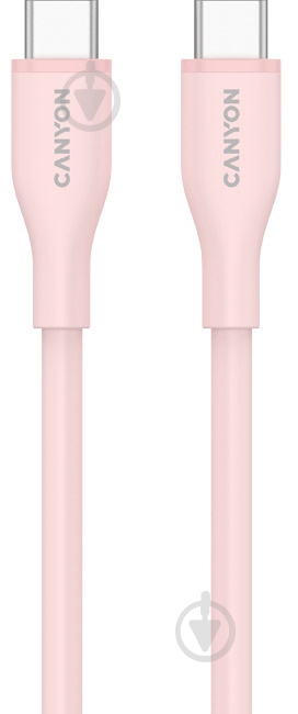 Кабель Canyon CC60SC10 Type-C to Type-C 60W 1 м розовый (CNS-CC60SC10PS) - фото 2 Кабель Canyon CC60SC10 Type-C to Type-C 60W 1 м розовый (CNS-CC60SC10PS) - фото 2