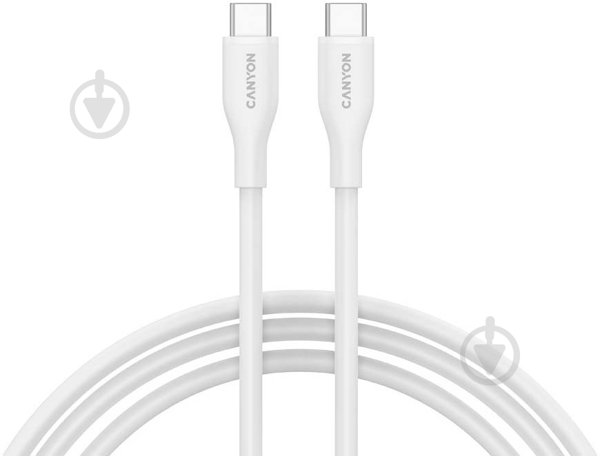 Кабель Canyon CC60SC10 Type-C to Type-C 60W 1 м білий (CNS-CC60SC10W) - фото 1 Кабель Canyon CC60SC10 Type-C to Type-C 60W 1 м білий (CNS-CC60SC10W) - фото 1