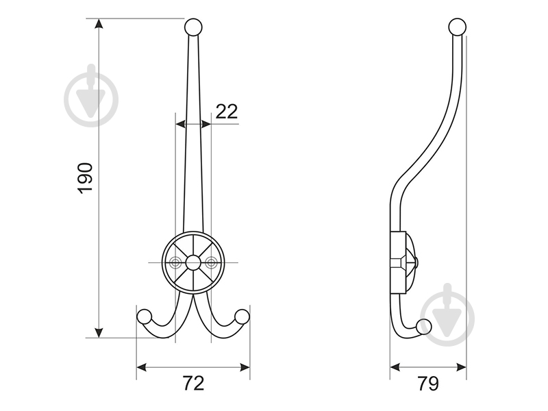 Крючок DC W-125 G4 - фото 3