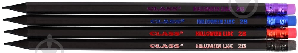 Олівець графітний з гумкою Halloween 2В 118C CLASS - фото 1