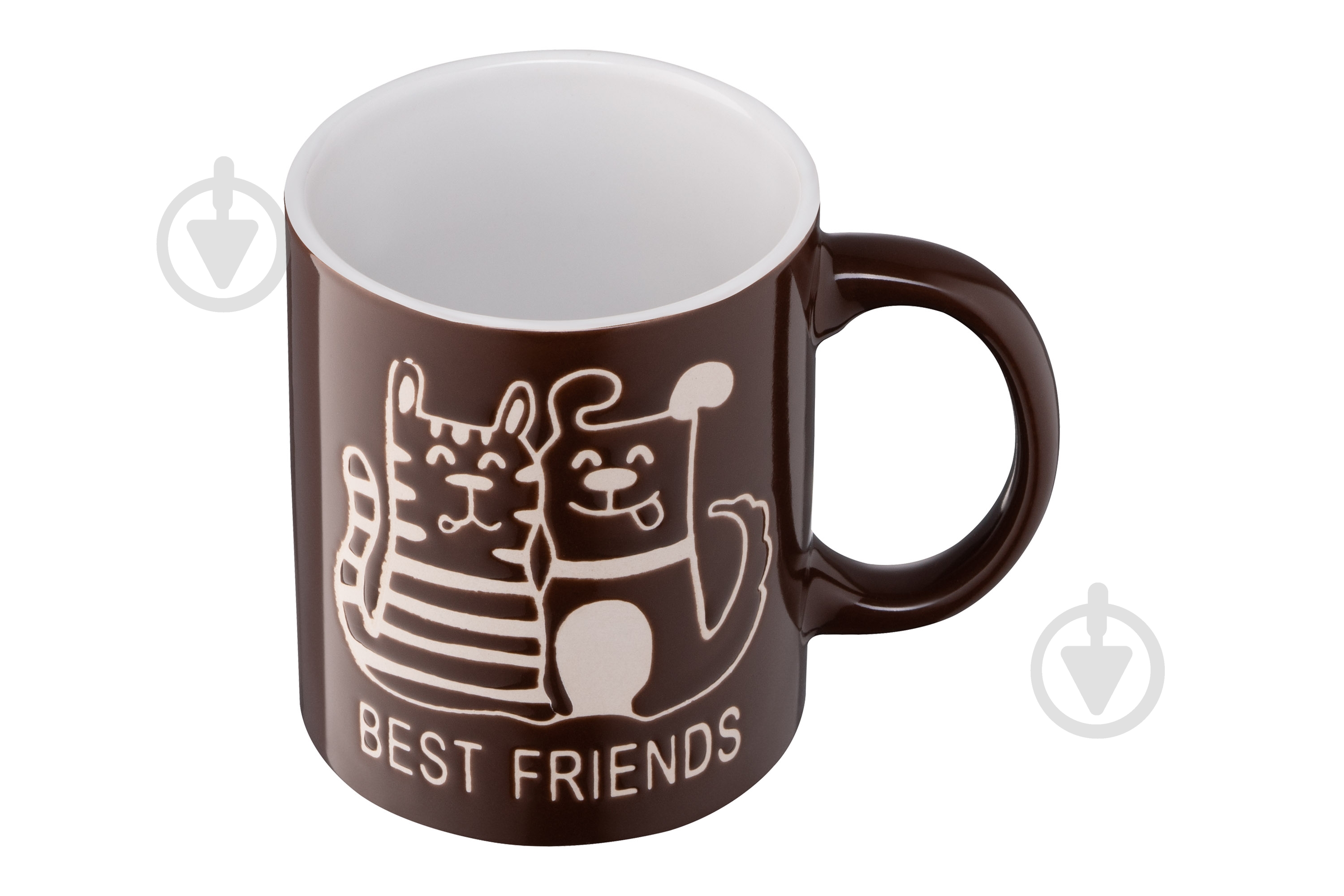 Чашка ARDESTO Best friends 330 мл коричневая AR3471BR - фото 2