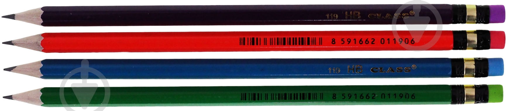 Карандаш графитный с ластиком Neon HВ 119C CLASS - фото 1