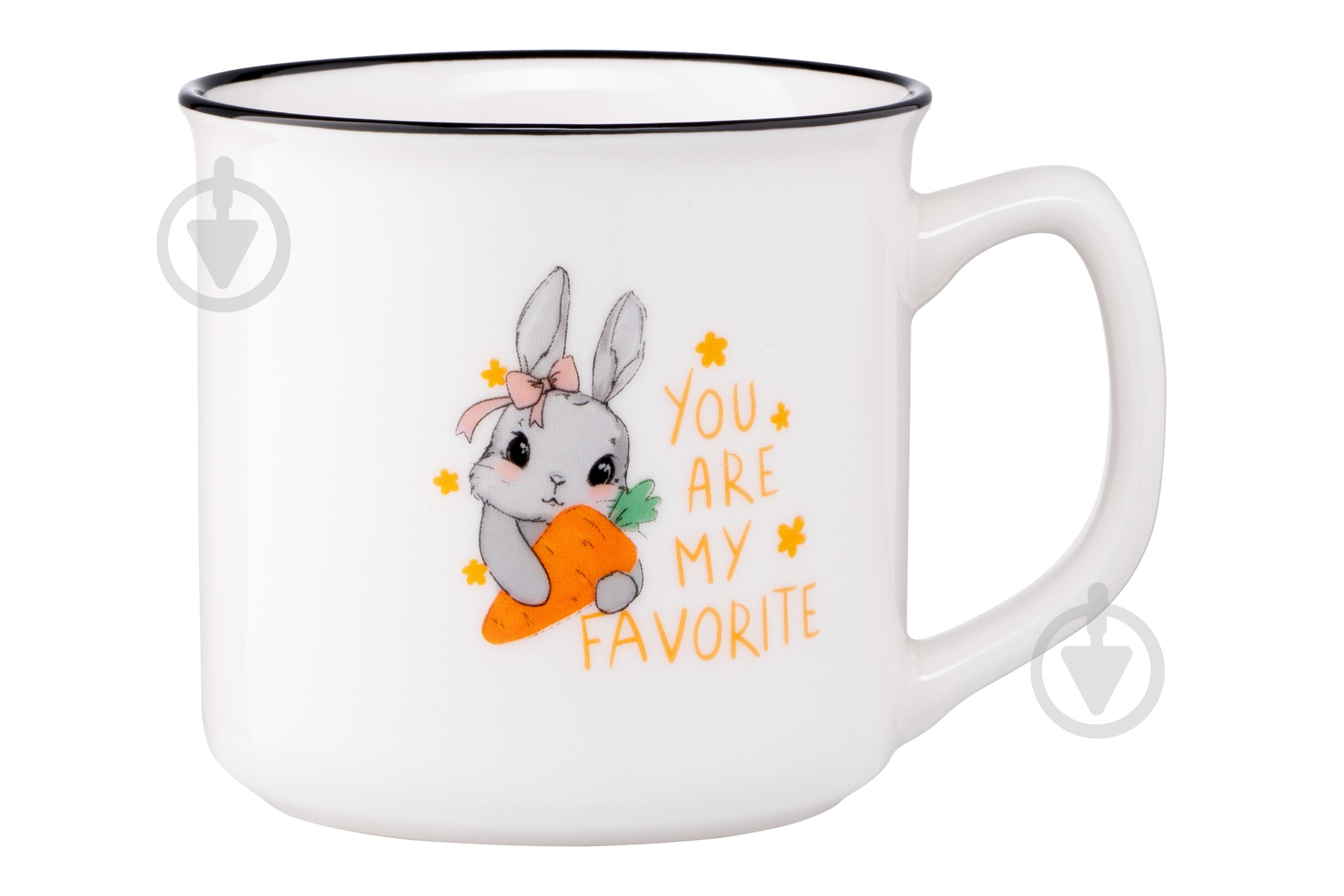 Чашка Ardesto Cute rabbit 320 мл белая AR3460 - фото 4