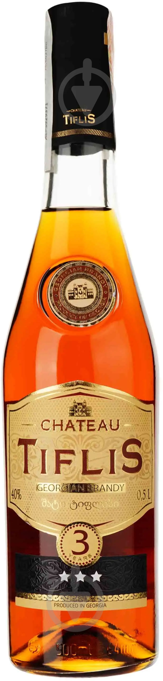 Бренди Tiflis Chateau 3 года 40% 0,5 л - фото 1