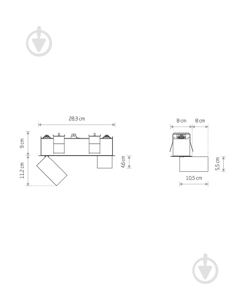 Светильник светодиодный Nowodvorski 10 Вт черный 10460 - фото 2