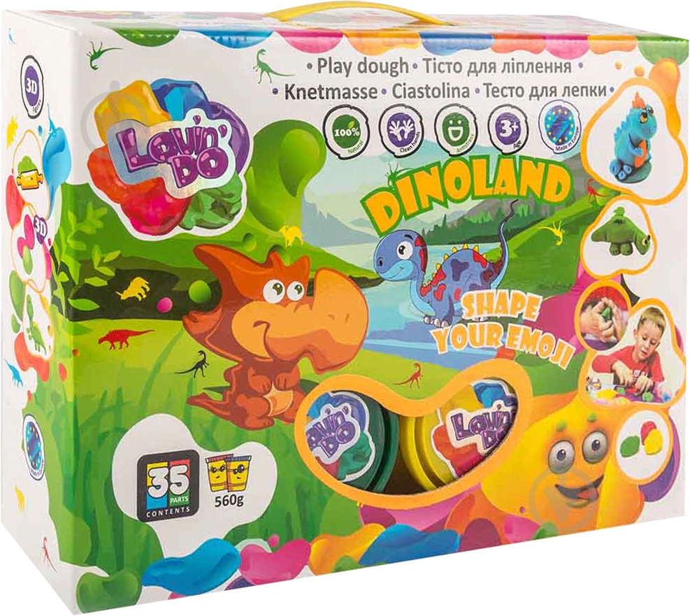 Тесто для лепки OKTO Dinoland 560 г 11007 - фото 1 Тесто для лепки OKTO Dinoland 560 г 11007 - фото 1