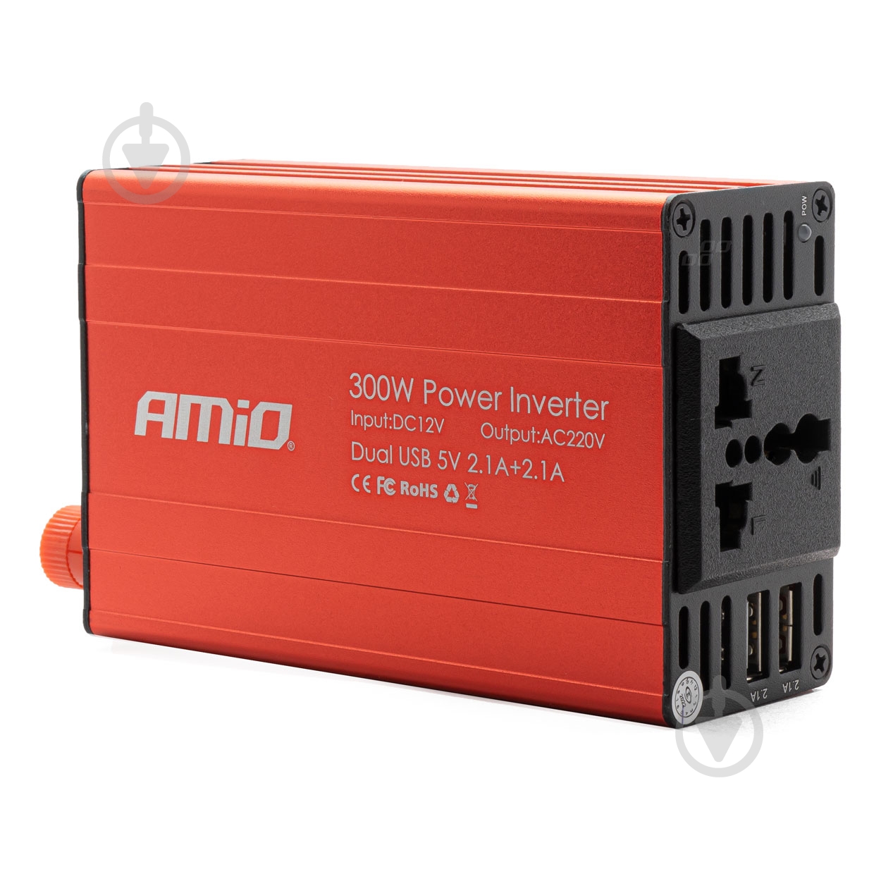 Инвертор автомобильный AMiO 300W 12V/220V - фото 1