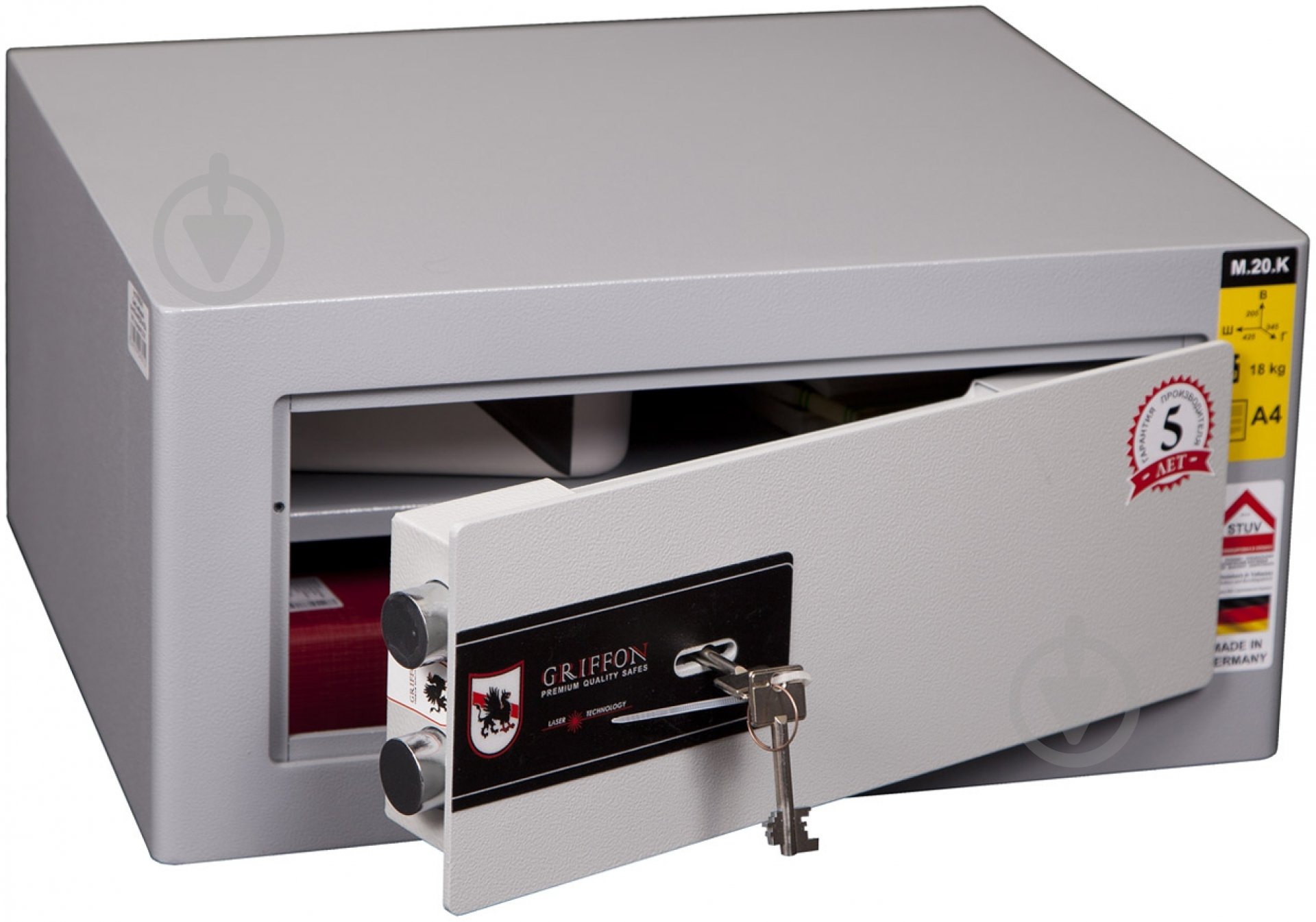 Сейф мебельный одностенный Griffon М.20.K - фото 2