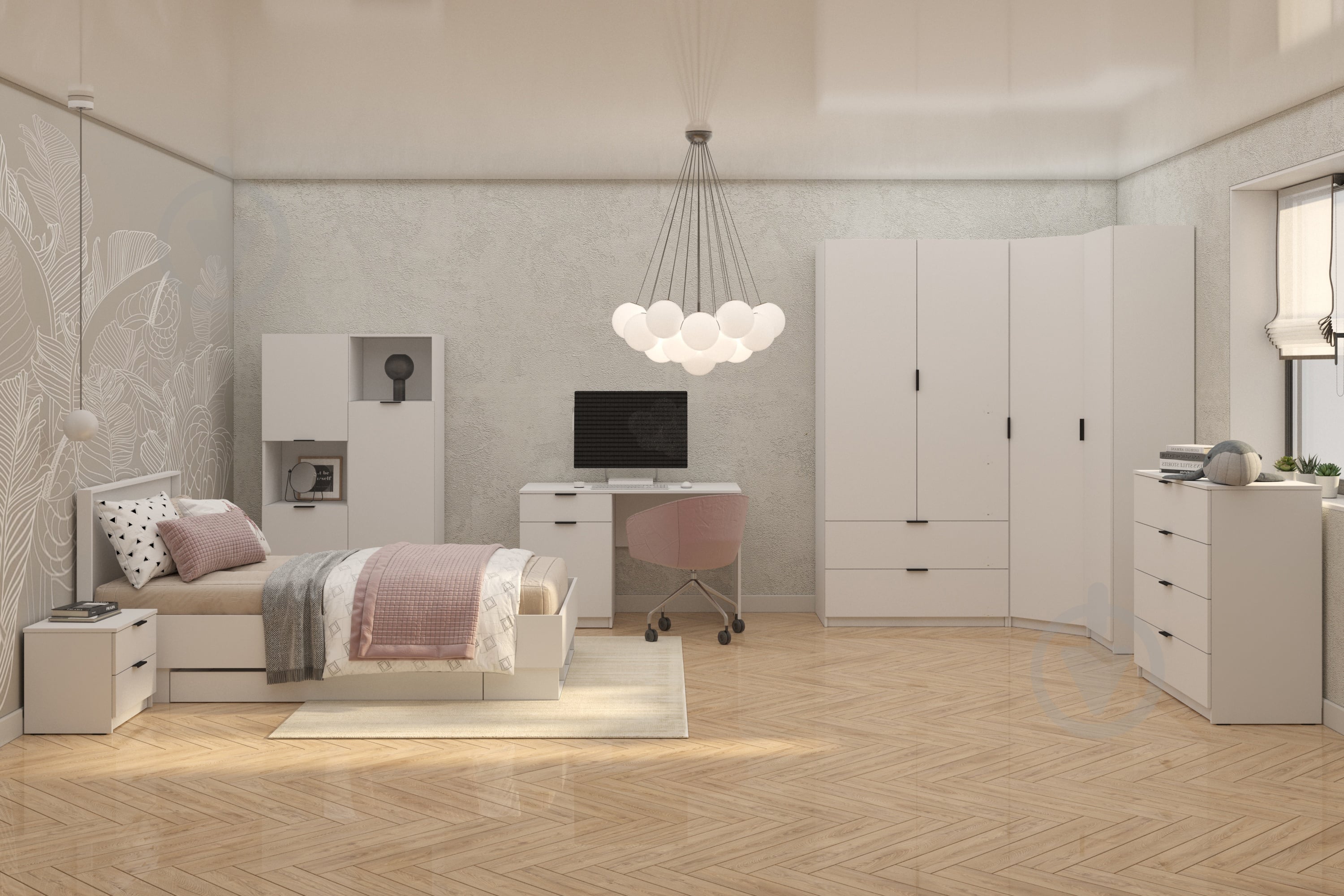 Кровать Luxe Studio Junior 120x200 см белое дерево - фото 2