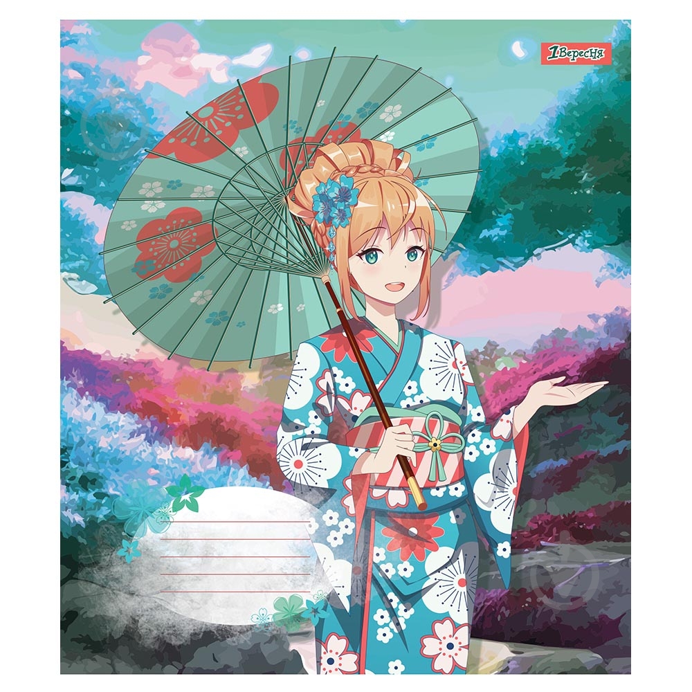 Тетрадь школьная 18 листов клетка Sakura girls (766570) 1 вересня - фото 3