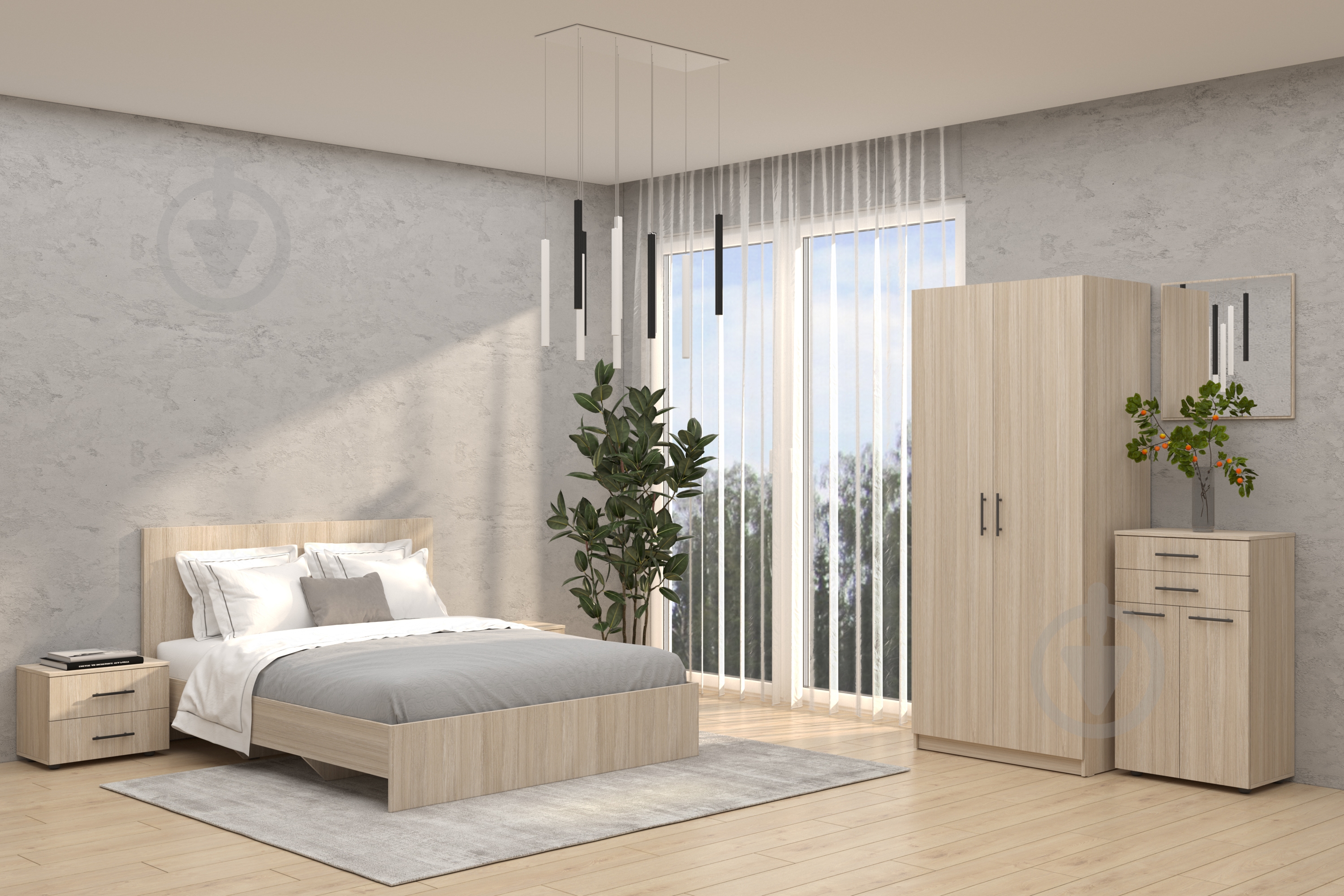 Кровать Luxe Studio Luna 160x200 см дуб - фото 2