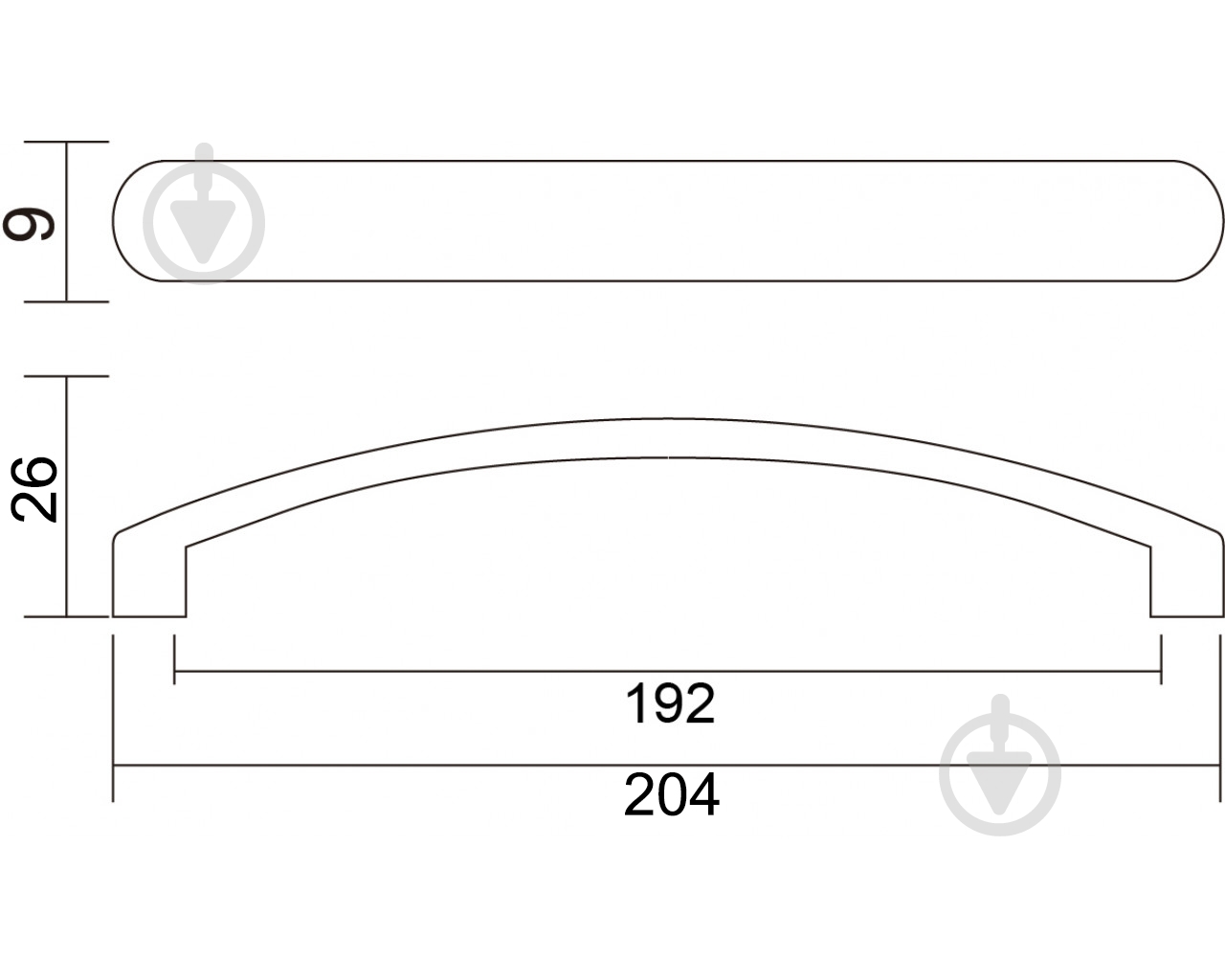 Мебельная ручка скоба DC D-001 G2 192 мм 67070 хром - фото 3 Мебельная ручка скоба DC D-001 G2 192 мм 67070 хром - фото 3