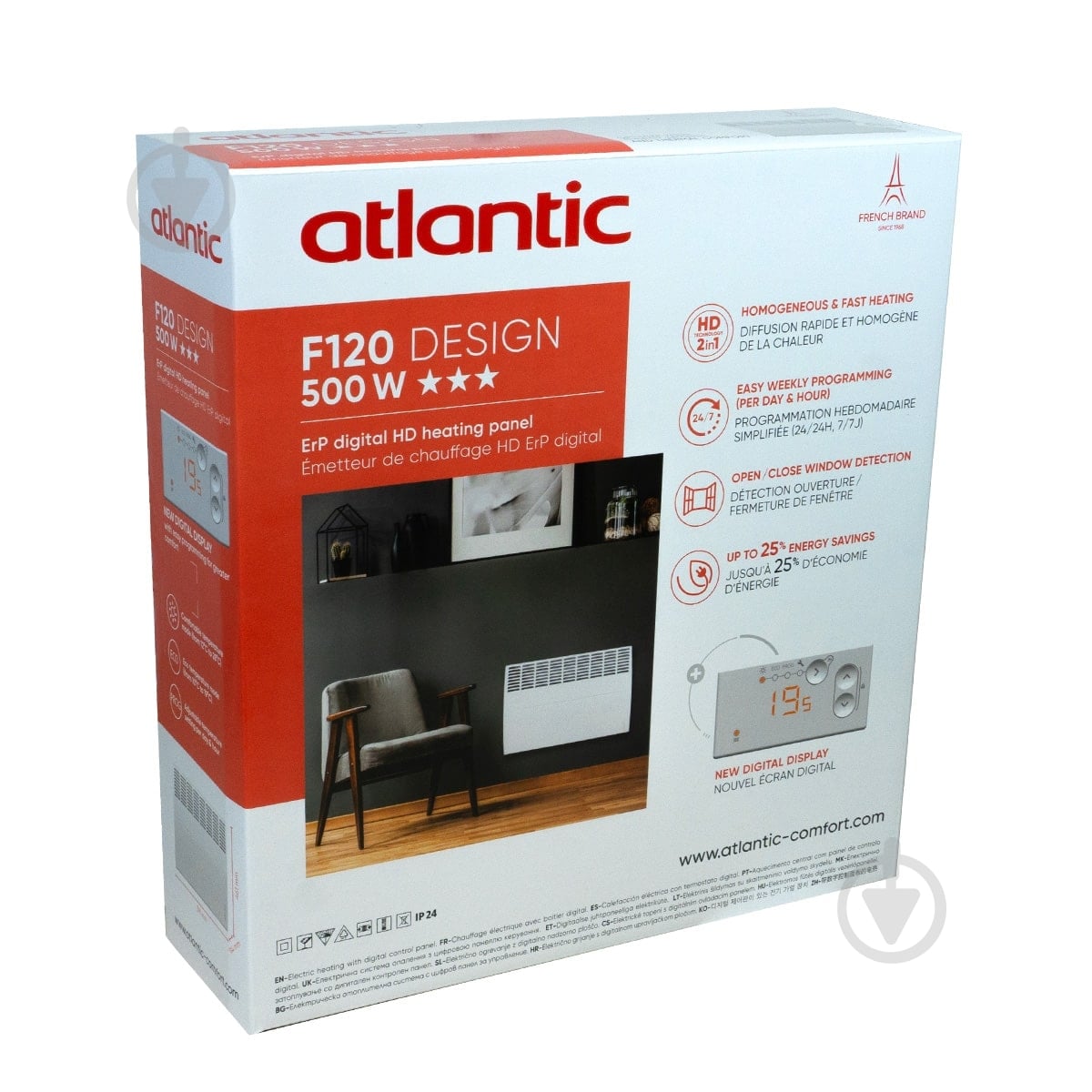 Конвектор електричний Atlantic F120 CMG-BD0/M (500W) з комплектом підставок — фото 4