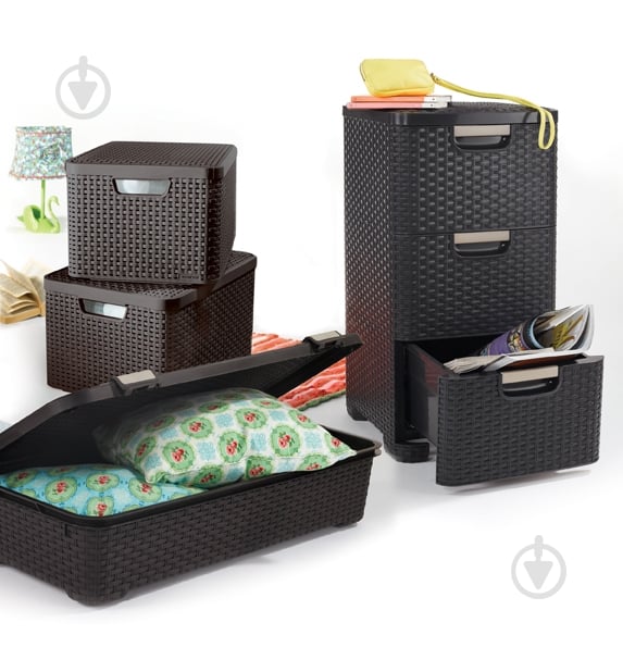 Кошик для зберігання Curver коричневий Style M 170x287x386 мм - фото 2