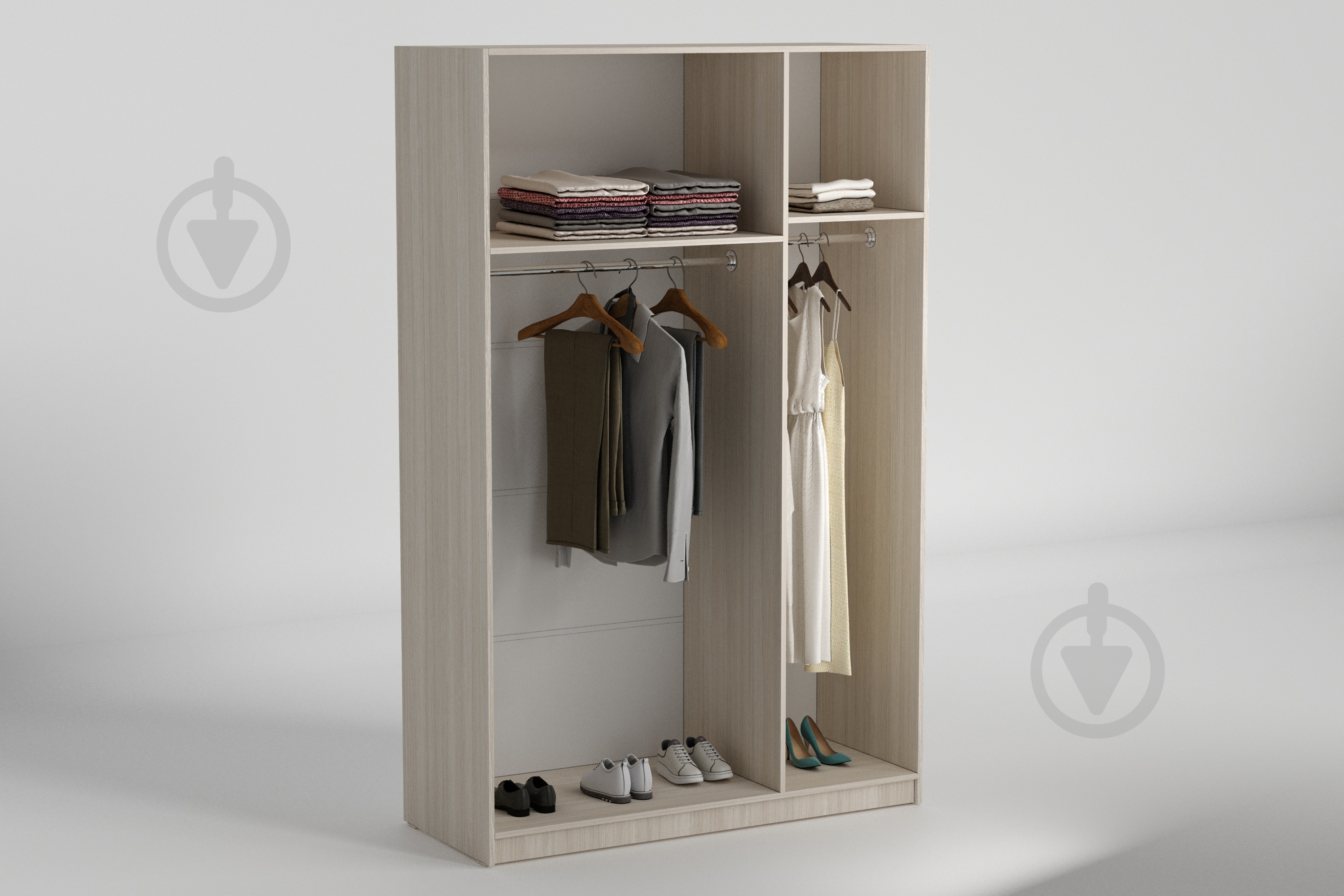 Шкаф Luxe Studio Luna 2106х1344х550 мм дуб (МЛ000125996Л) - фото 2 Шкаф Luxe Studio Luna 2106х1344х550 мм дуб (МЛ000125996Л) - фото 2