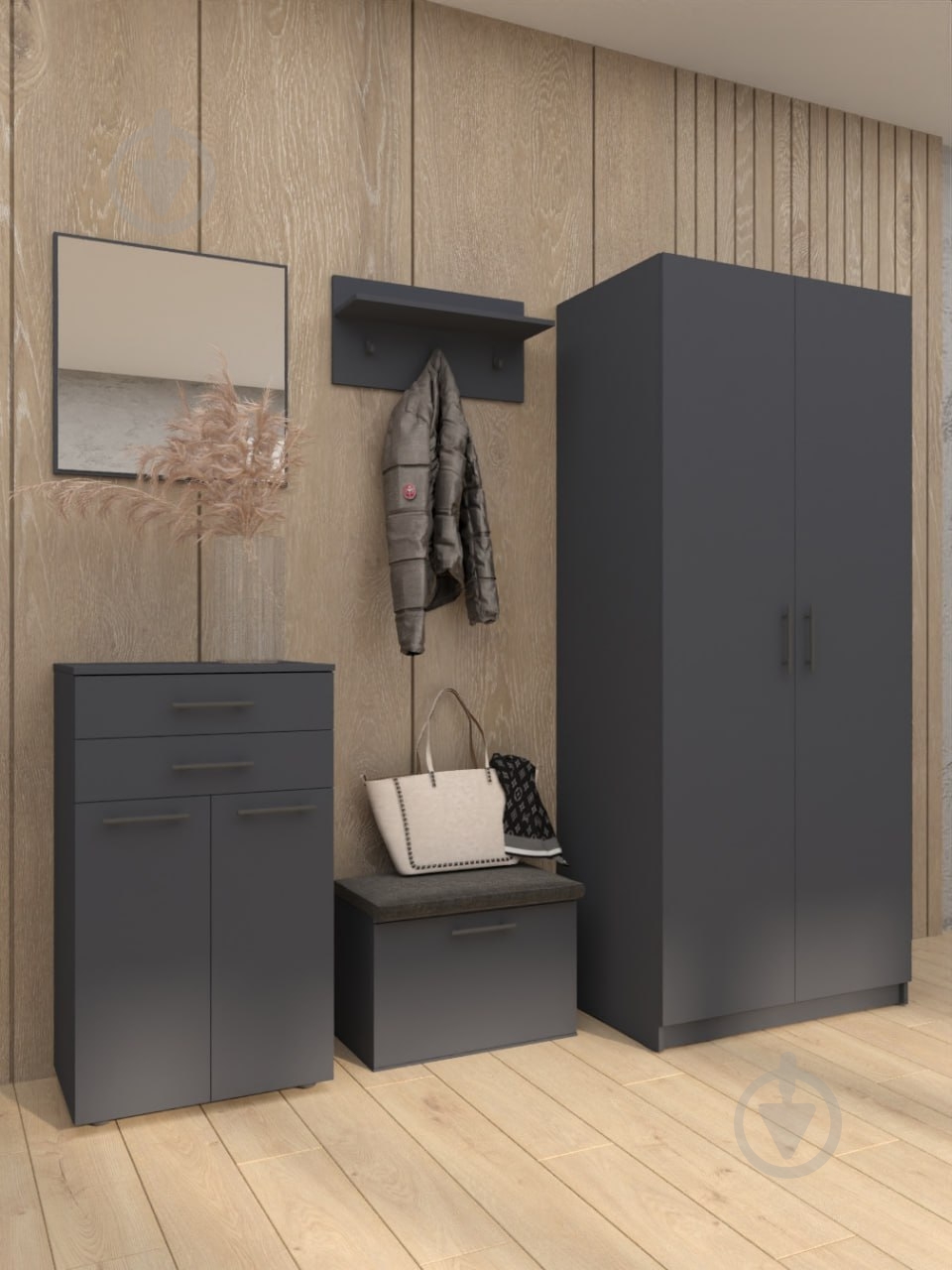 Вешалка настенная Luxe Studio МЛ000125962М Luna серый - фото 2