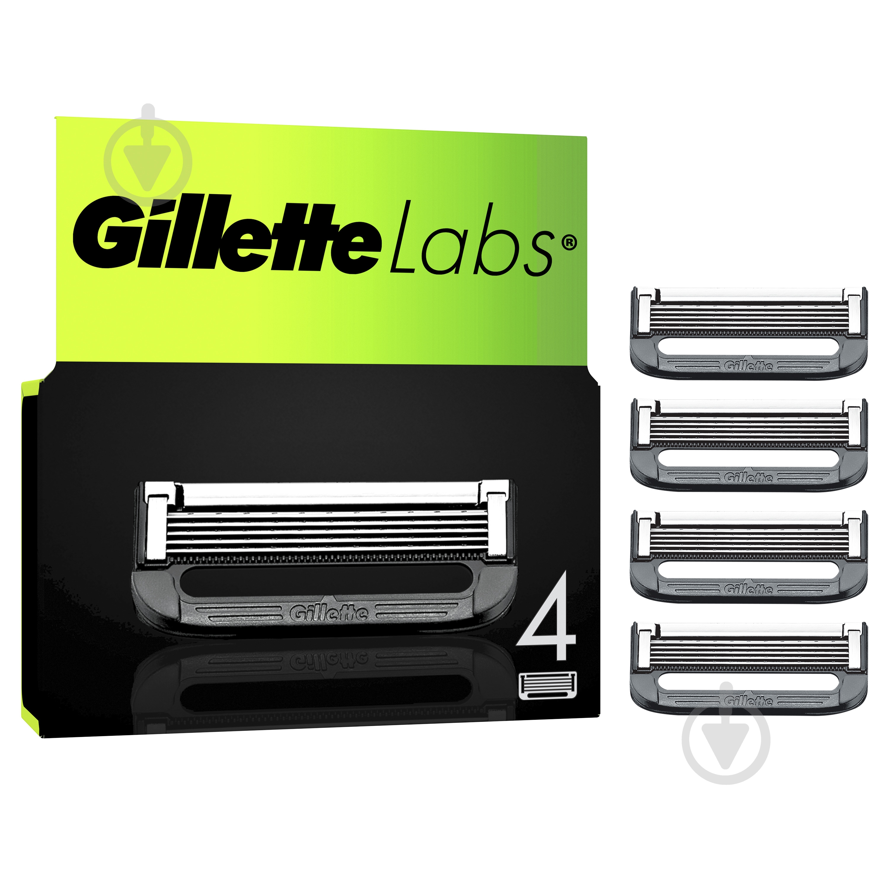 Сменный картридж GILLETTE Labs 4 шт. - фото 1 Сменный картридж GILLETTE Labs 4 шт. - фото 1