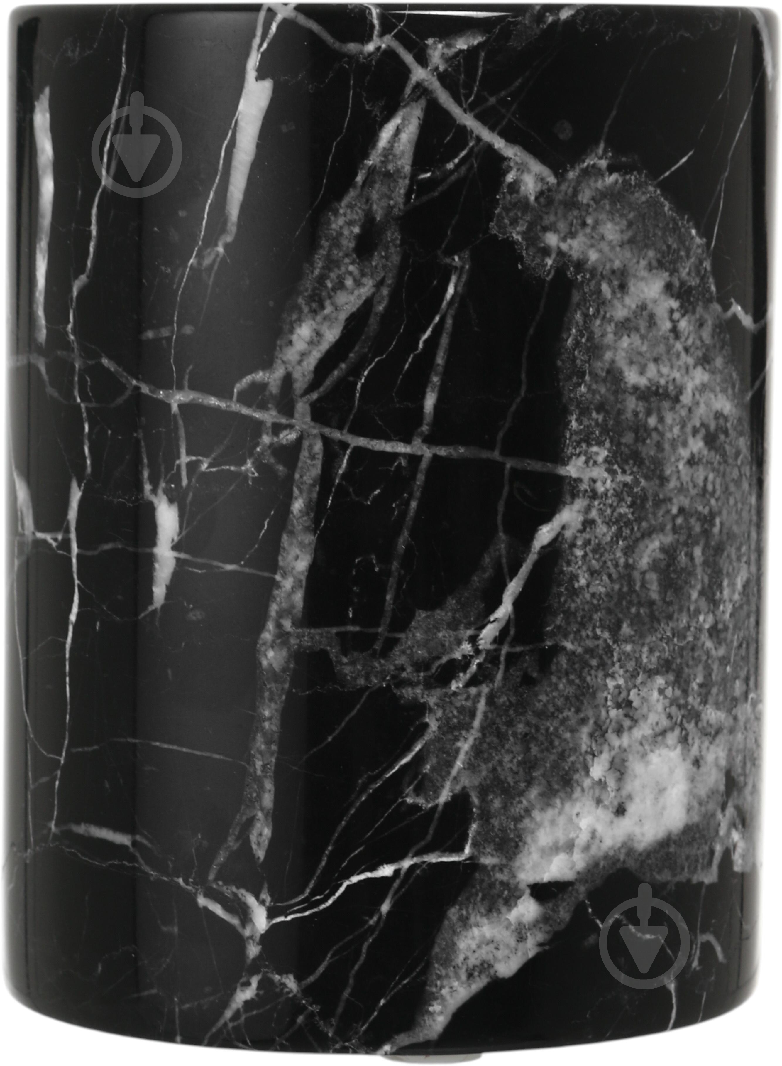 Стакан Sensio Marble 8x8х10 см черный - фото 2