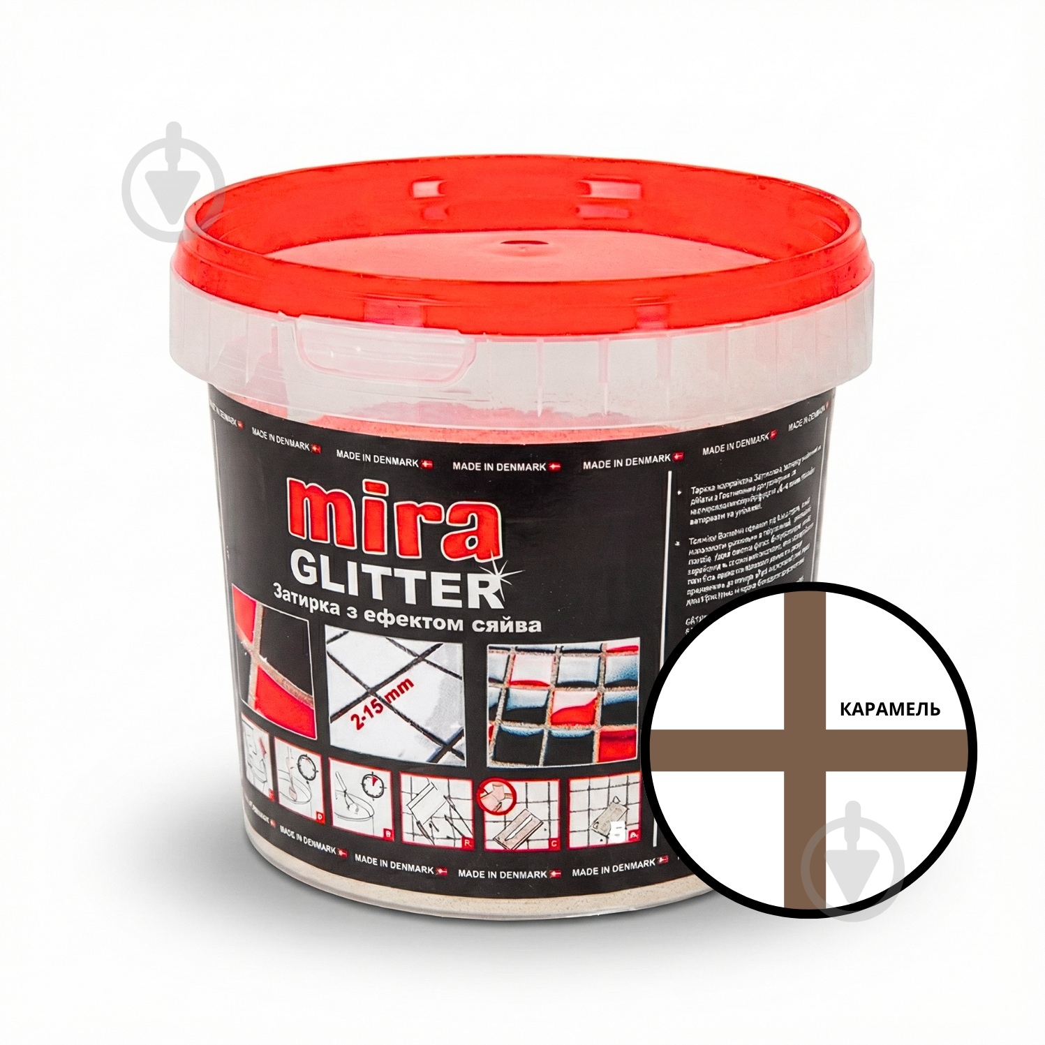 Затирка для плитки Mira Glitter copper 1 кг карамель - фото 1