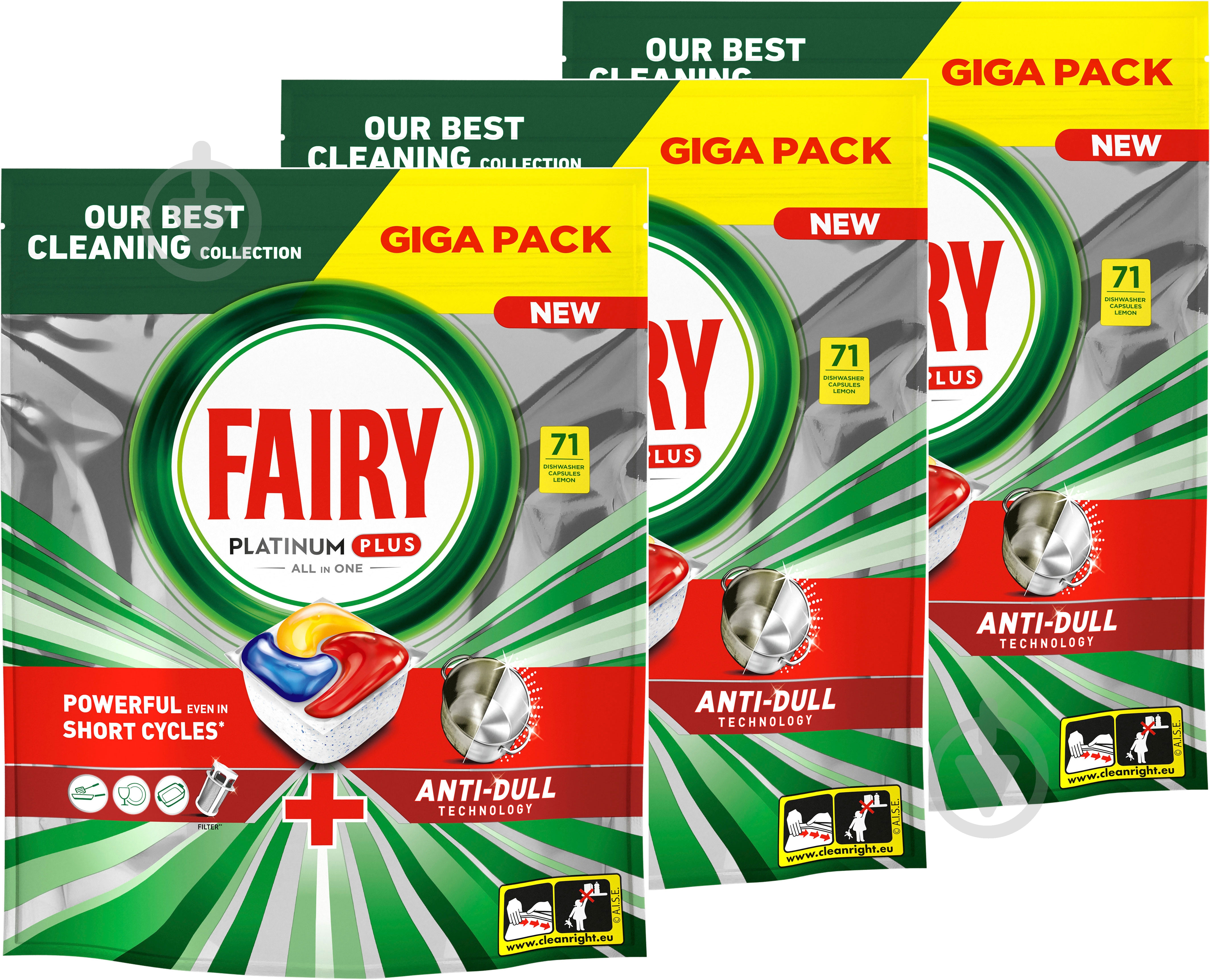 Капсули для посудомийних машин Fairy Platinum Plus Все-в-одному 213 шт. - фото 1