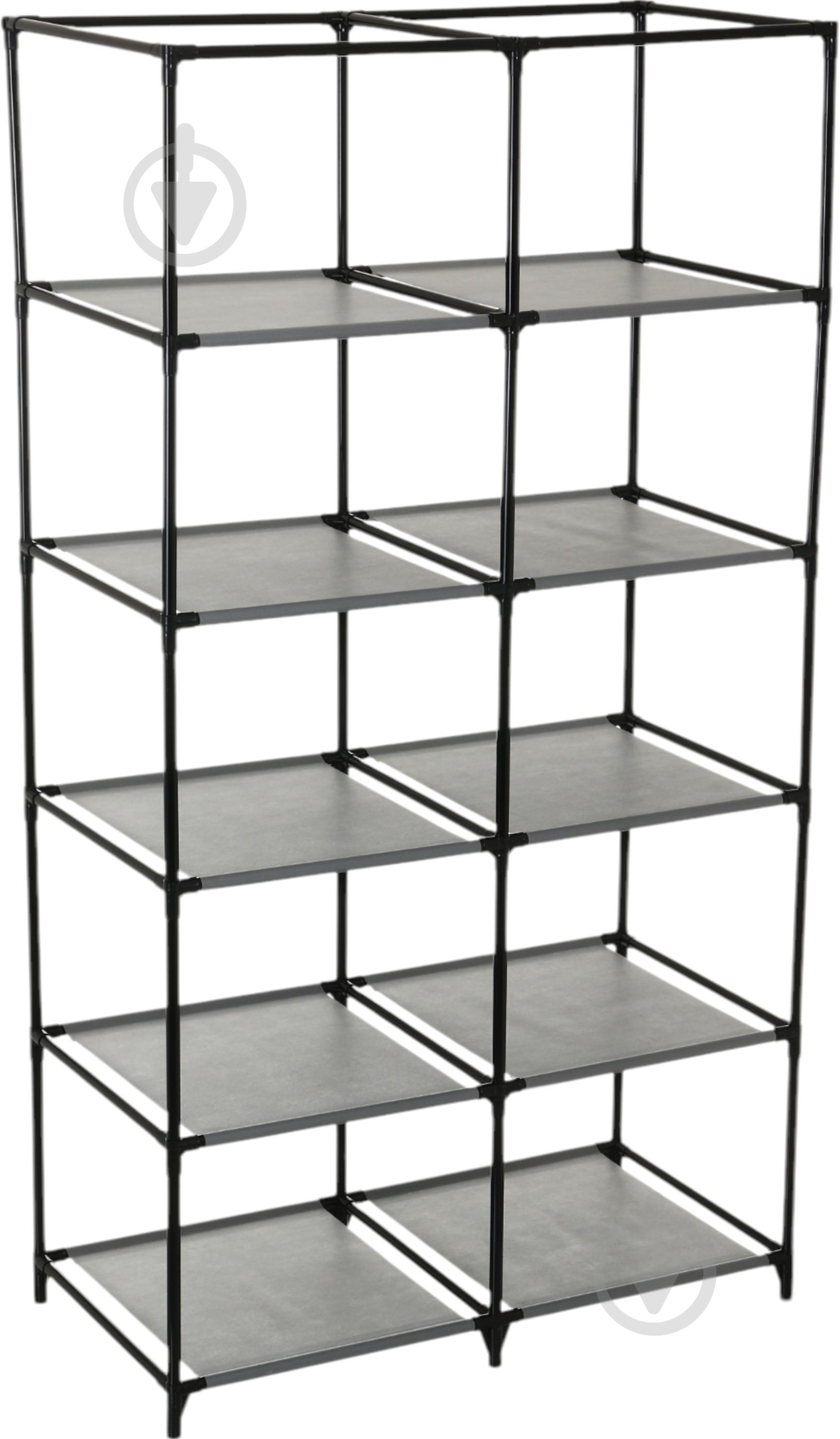 Тканинна шафа Sensio TWINS 1560х870х460 мм сірий із чорним - фото 3