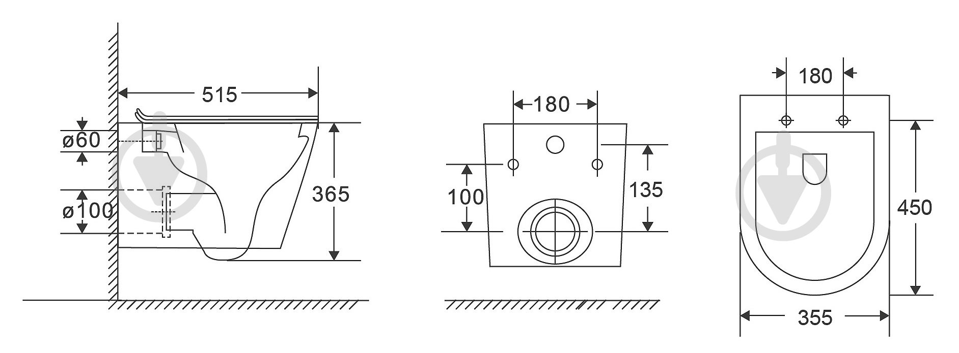 Унитаз подвесной Imprese VLTAVA Rimles c06809603 - фото 2