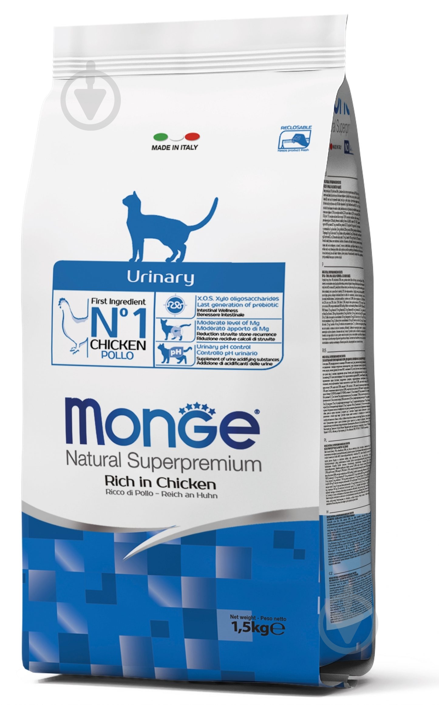 Корм Monge Cat Urinary курица 1,5 кг - фото 1