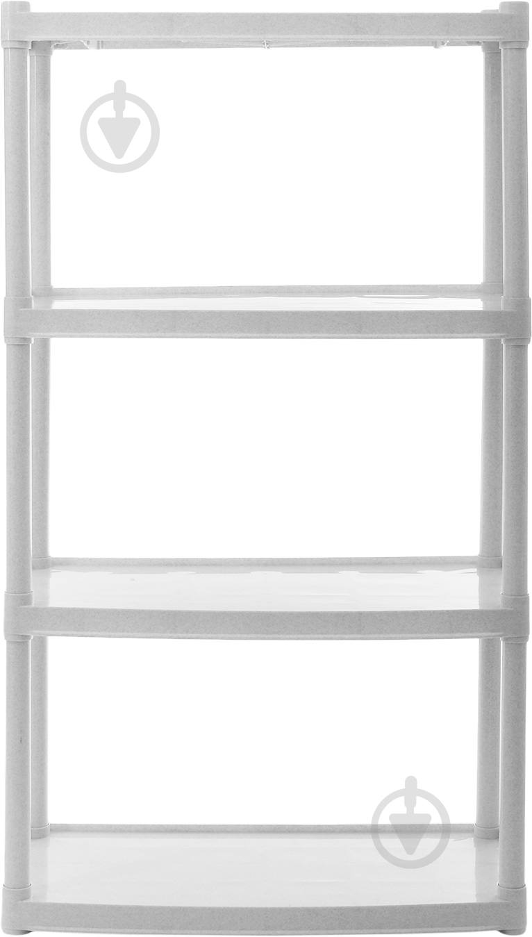 Стелаж 1370x370x820 мм Алеана білий пластик полиці 4 шт. без покриття - фото 2
