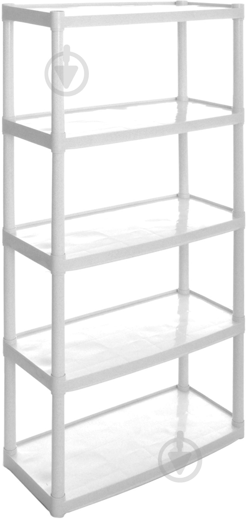 Стелаж 1800x820x370 мм Алеана білий пластик полиці 5 шт. без покриття - фото 1