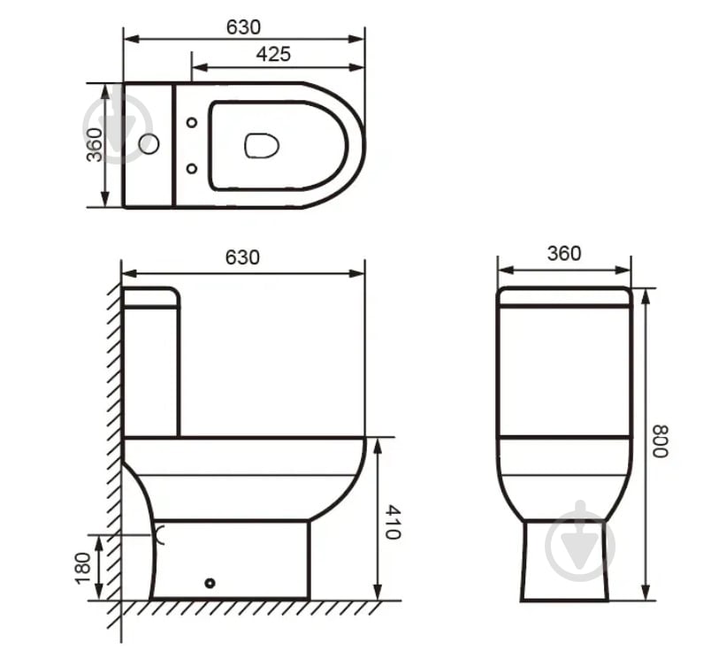 Унитаз-компакт Imprese MALSE c06204503 - фото 2