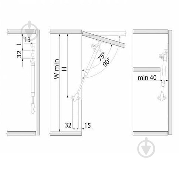 Амортизатор GTV ХА150 PD-GAMB150-N60 газовий - фото 2 Амортизатор GTV ХА150 PD-GAMB150-N60 газовий - фото 2