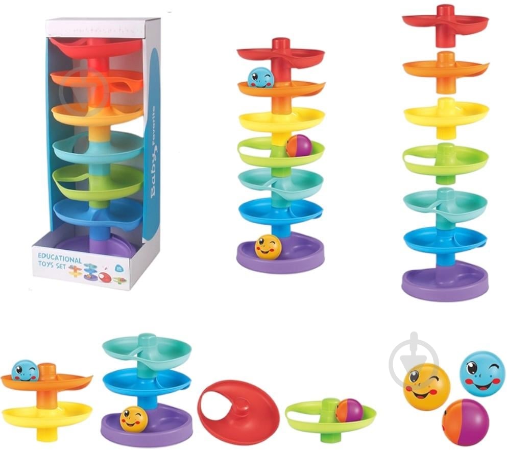 Розвиваюча іграшка Feng Ling Roll Ball гірка з кульками OTG0978349 - фото 1