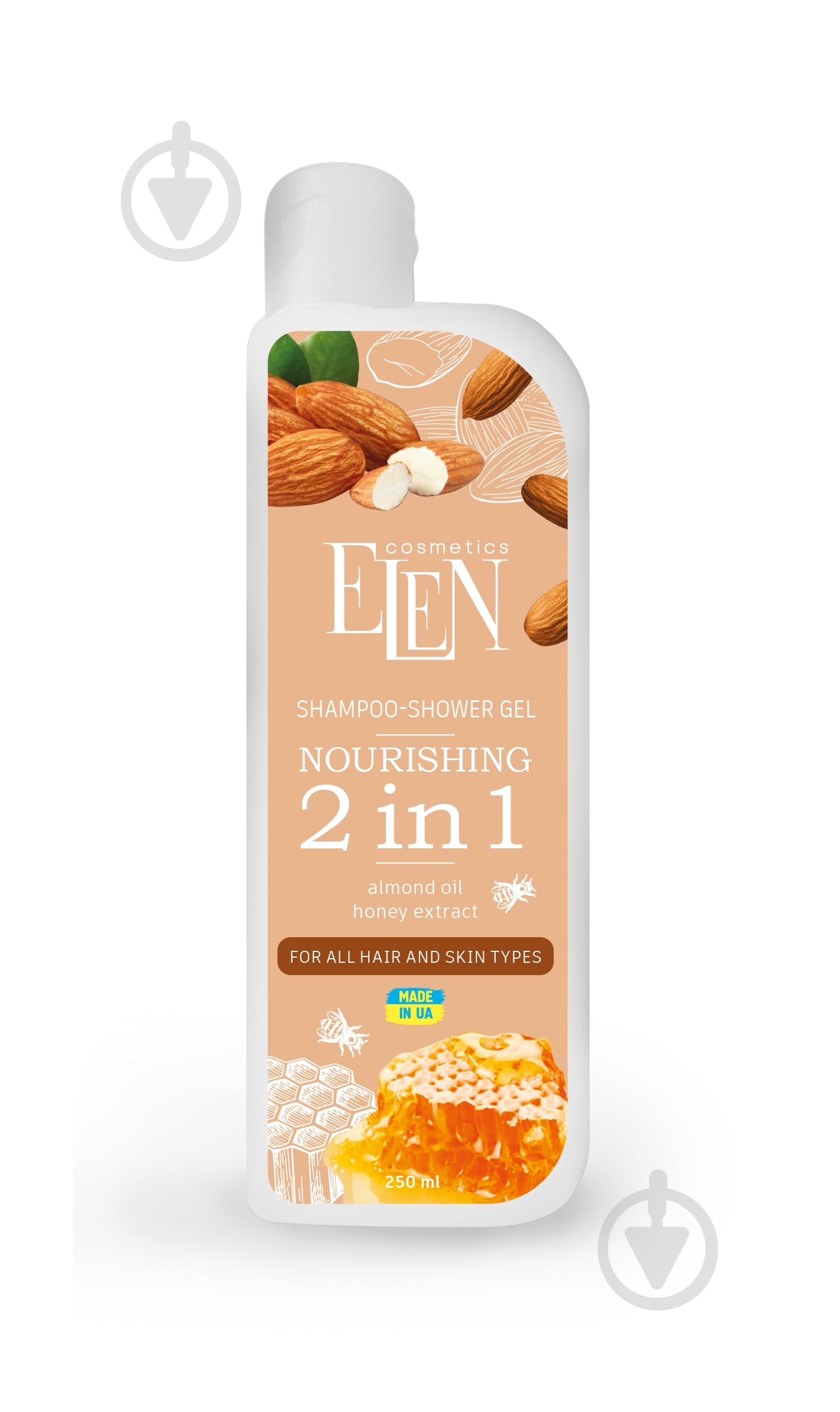 Гель-шампунь Elen cosmetics 2 в 1 питающий 250 мл - фото 1