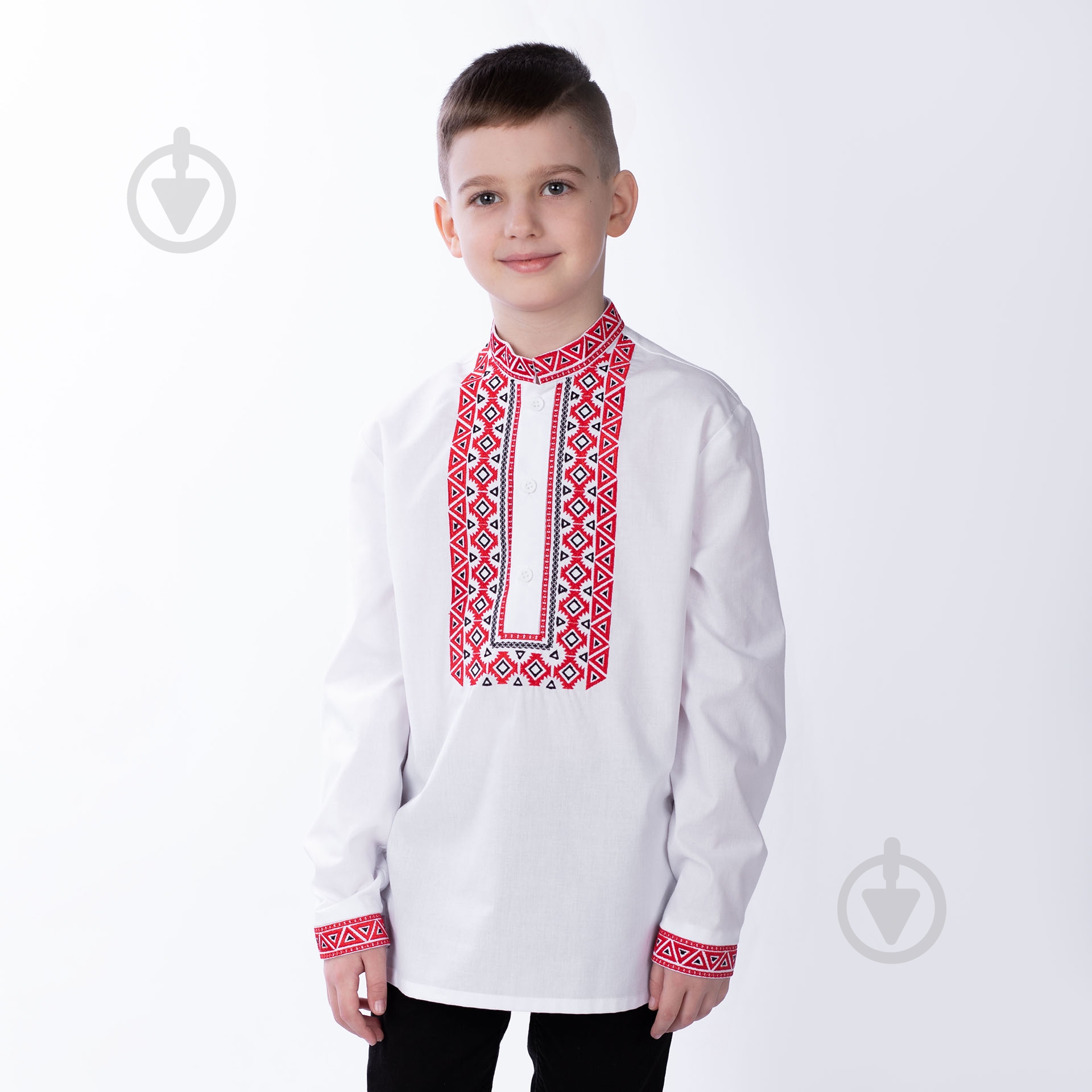 Вишиванка для хлопчиків Едельвіка р.140 білий 320-23/00 - фото 1