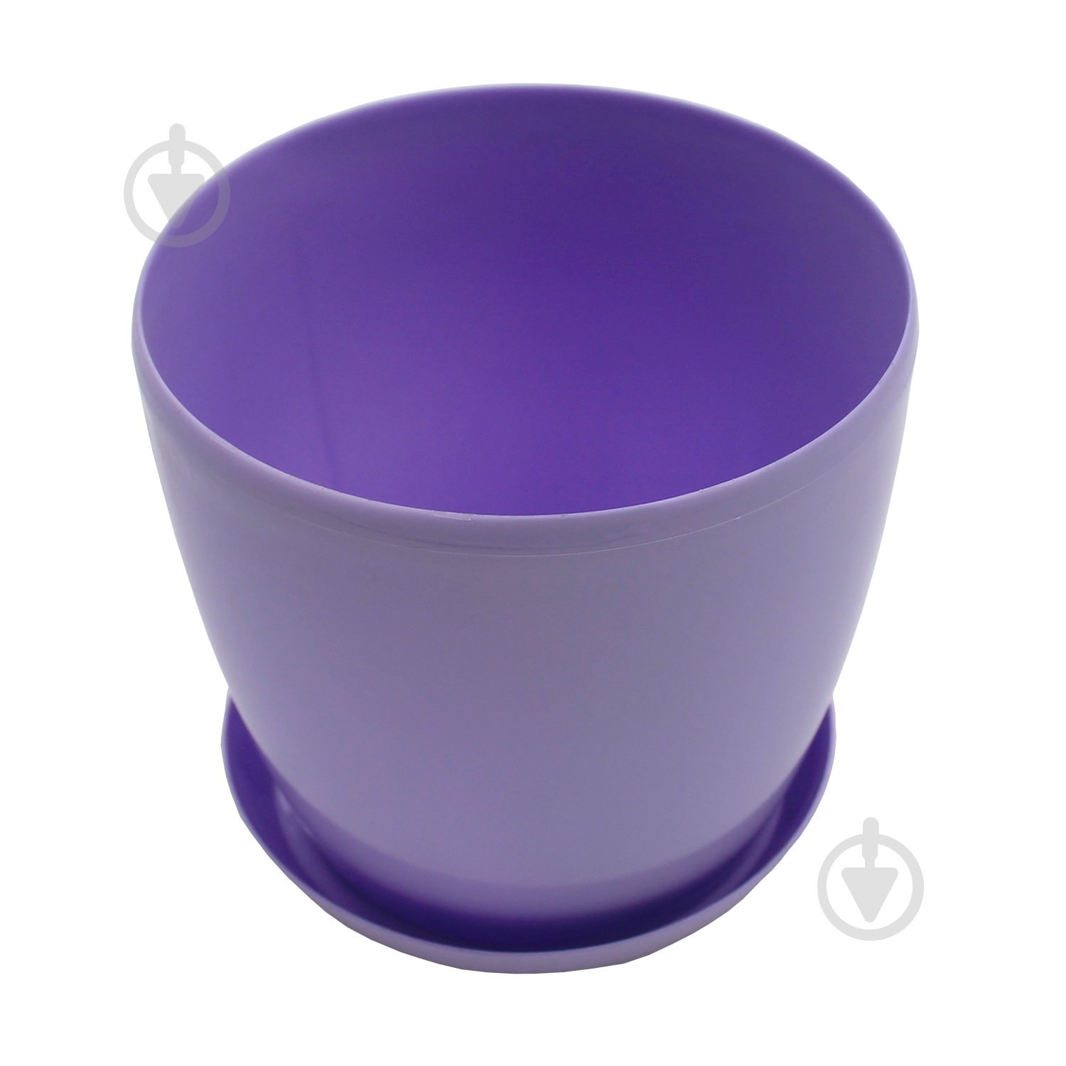 Горщик для квітів пластик глянець круглий лаванда Омела - фото 2